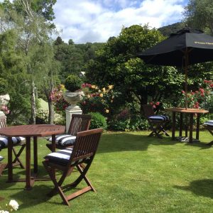 Beaufort House Akaroa 2020 House & Garden Tour tables and chairs