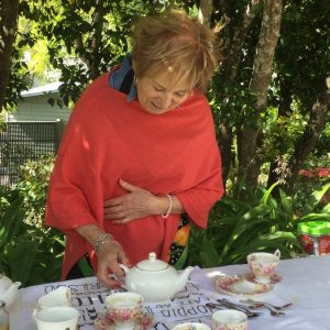 Beaufort House Akaroa 2020 House & Garden Tour Lady serving tea