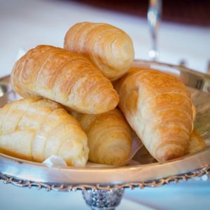 Croissants served for breakfast at Beaufort House accommodation akaroa